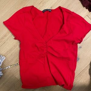 Brandy Melville red crop top